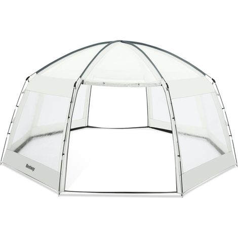 Cúpula de protección para piscina elevada 6x6x2,95m