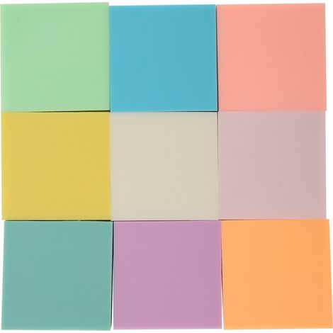 Lot de 9 blocs de gomme à graver multicolores 5x5x0,8cm pour DIY tampons artisanat (1/5)