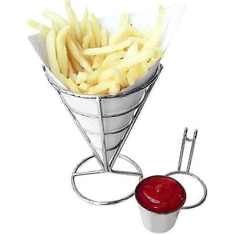 Kegelförmiger Chipständer, Lebensmittelkorb für Chips, für Restaurant und Haushalt (Einzelbecher) (1/3)