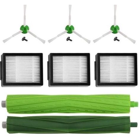 pair Pack de accesorios para Roomba i7 i7+ E5 E6 E7 Kit completo de repuesto para repuestos, cepillos laterales, filtros, rodillos extractores (1/5)
