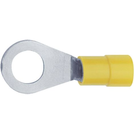 Klauke 6505 Cosse à oeillet Section max.=6 mm² Ø du trou=5.3 mm partiellement isolé jaune 1 pc(s) D28685