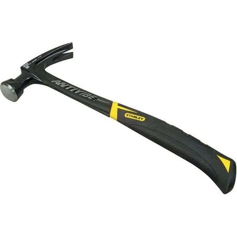 Stanley – Marteau à mâchoire droite 453 g – Technologie AntiVibe pour vibrations réduites – Surface de frappe large – Poignée souple antidérapante – FMHT151276