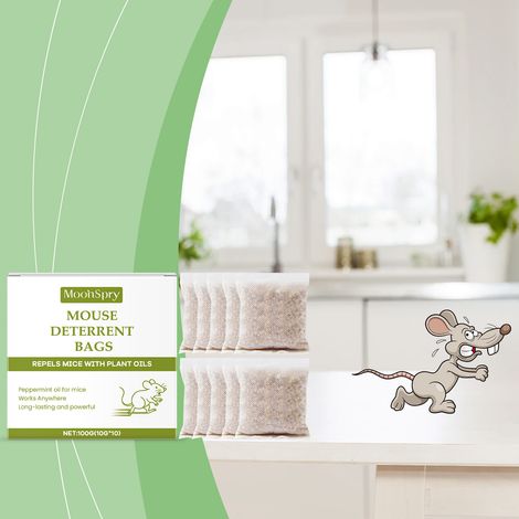 Peppermint oil rat repellent sachet, household plant essential oil to repel rodents indoors -- 100g (10g10) -- BIEMMEDUE (1/5)