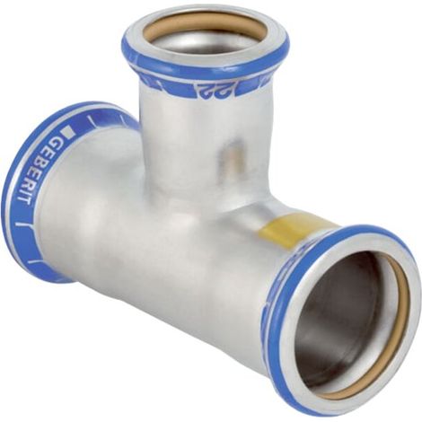Geberit 34096 Mapress Té réduit en acier inoxydable (1/4)