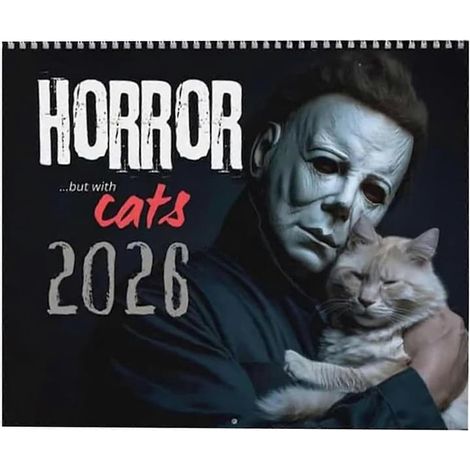 Calendrier Halloween 2026 : Films d'horreur et chats, un cadeau idéal pour les amoureux des chats et des films d'horreur (1/5)