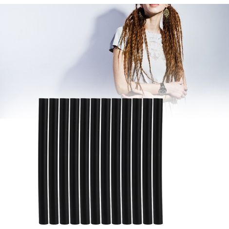 12 Bâtons de Colle Chaude Professionnelle pour Extensions Capillaires et Postiches, Accessoire Coiffure Noir (1/4)