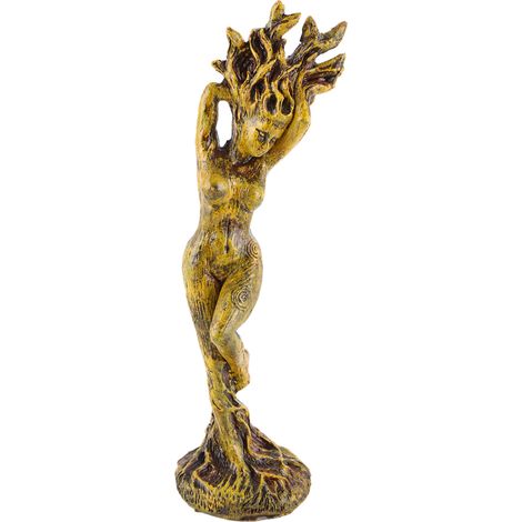 Sculpture de Visage d'Arbre en Résine pour Jardin et Parc - Décoration Extérieure (1/4)
