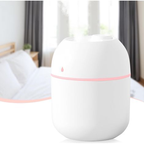 Mini Humidificateur d’Air USB 220ML Blanc - Brumisateur Silencieux 2 Modes, Veilleuse LED, Diffusion Eau pour Chambre, Bureau, Voiture (1/5)