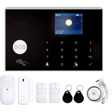 Tuya Kit Plus Sistema di Allarme Video GSM 4G + WiFi Nero