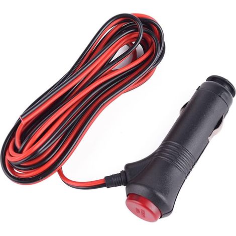 Less than 60W 12V/24V Male Universal Cigarette Lighter Connector Plug On/Off Switch - 3M Wire Length (1/5)