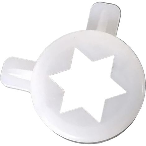Bouchon de modélisation pour machine à glace - 1 pièce - Plastique PP alimentaire - Design étoile hexagramme intérieur 29mm - Pour glaciers et salons de thé - Taille 7x5x3 cm (1/5)