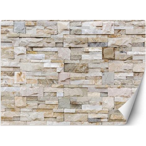 Papier peint mur de grès beige - 150 x 105 cm