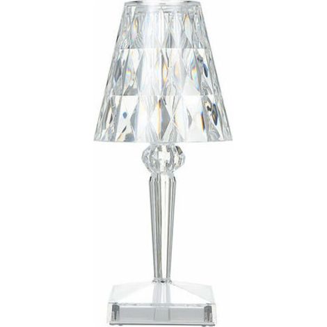Lampe De Table En Cristal De Diamant, Lampe De Chevet Veilleuse Atmosphere Chambre, Temperature/Luminosite Reglable, Pas De Batterie, Chargement Usb - Pas de batterie, type usb