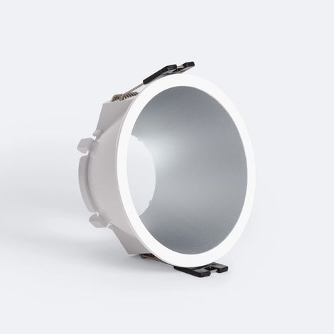 Portafaretto Downlight Conico Reflect per Lampadina LED GU10 / GU5.3 Foro Ø 85 mm Bianco - Argento (1/4)