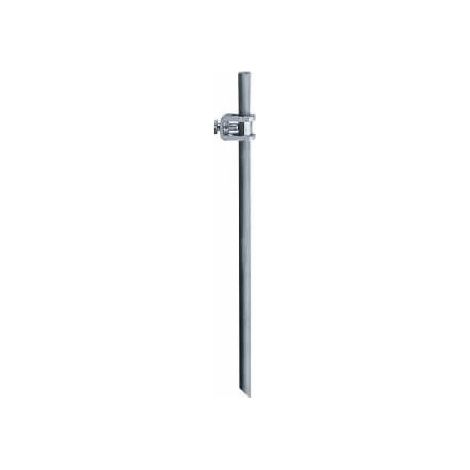 Eur Ohm – Piquet de terre cruciforme 1m galvanisé – Acier galvanisé 85µm – Bride de raccordement montée – Capuchon de protection
