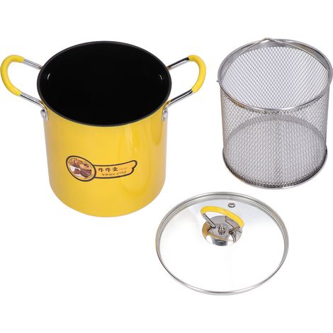 Friteuse japonaise miniature de 3 litres en acier inoxydable avec filtre à huile et couvercle pour la cuisine domestique (1/5)