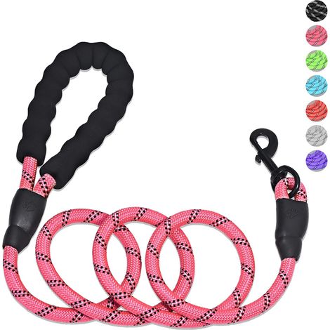 Corde de traction pour chien (rose)