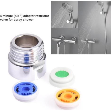 Régulateur de débit de douche - - Limiteur d'eau - Économiseur d'eau - Facile à installer - 1/2 Pouces (1/3)