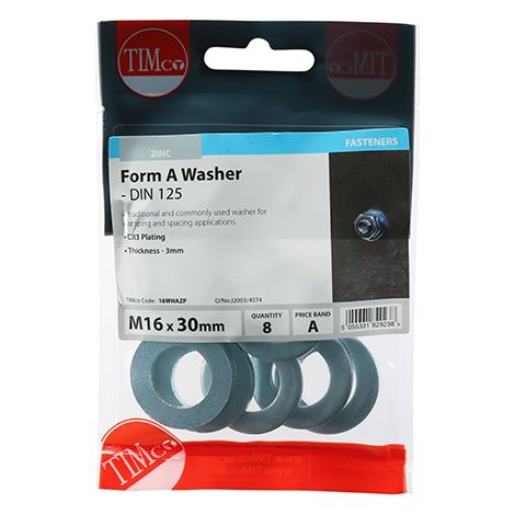 TIMCO Form A Washers DIN125-A Silver - M16
