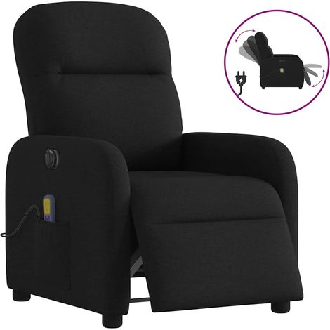 Massagesessel Elektrisch Schwarz Stoff