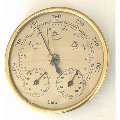 Convient pour baromètre, station météo avec baromètre et hygromètre, thermomètre, station météo murale analogique 3 en 1, pour une utilisation intérieure et extérieure (1/5)
