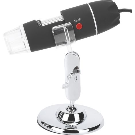 Microscope numérique 500X avec interface USB, 8 LED réglables et support inclus. (1/5)