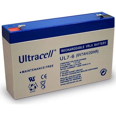 Batterie plomb étanche - Ultracell UL7-6 - 6v 7ah