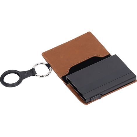 Portefeuille carte bancaire en alliage d'aluminium, étui anti-vol d'identité pour hommes et femmes, couleur abricot, protection RFID