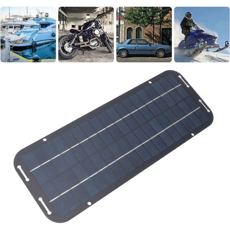 【Tragbares Solarpanel】 [12V 5W Tragbares Solarpanel] mit hoher Umwandlungseffizienz, umweltfreundlich, kompakt, für Wohnmobile und Motorräder – monokristallin, 260 g, Abmessungen 12,5 x 33,5 cm (1/5)