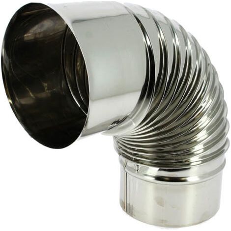 Coudes plissés EQ 90 dégré inox, diamètre 139 (1/4)