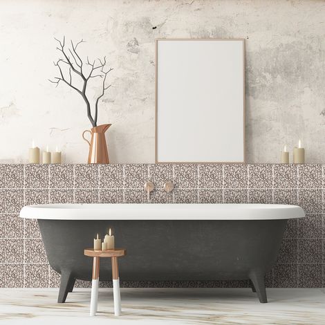 Sticker Mural Carrelage adhésif Cuisine Salle de Bain - 30 STICKERS CARRELAGES TERRAZZO JIULA AUGUSTA - 30stickers10x10cm (1/5)