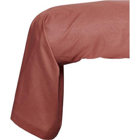 Housse de coussin passepoilé TODAY Essential terracotta coton 100% 45 x 185 cm 57 fils/cm² (1/5)