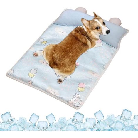 Alfombrilla refrescante para perros，45 cm x 35 cm，alfombrilla refrescante para mascotas，colchoneta para dormir con cojín para clima cálido (1/5)