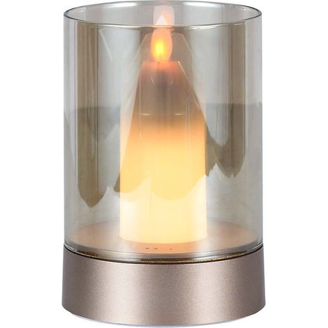 V-TAC VT-7564 LED-Kerzen-Tischlampe 2 W 3000 K mit wiederaufladbarem Akku und Bewegungssensor, Farbe Champagnergold – SKU 10566 (1/5)