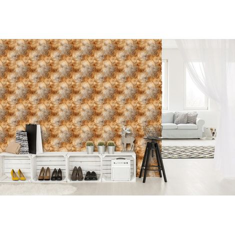 Wallarena Vliestapete Braun Beton Struktur Mauer, für Wohnzimmer und Schlafzimmer, 10 m x 50 cm – Komplettset inkl. Kleister & Anleitung (1/5)