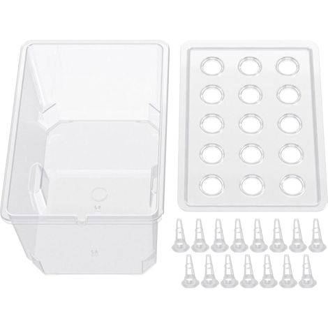Kit di semina idroponica da 15 vassoi per la coltivazione indoor di erbe aromatiche e ortaggi tutto l'anno. (1/5)