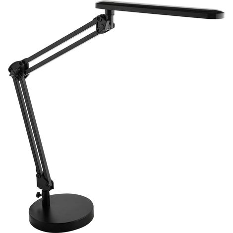 Lampe de bureau LED à double bras 20 LED 7 W noire (1/5)