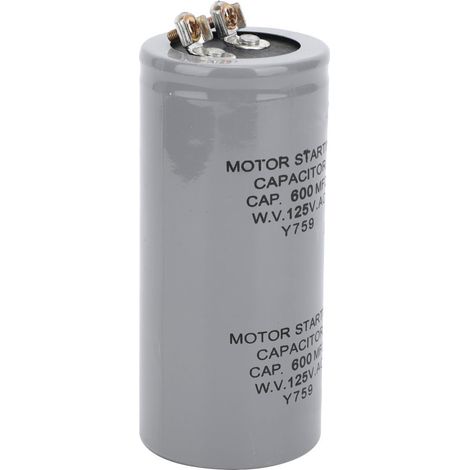 Condensateur de démarrage et de fonctionnement moteur CD60 600MFD 125VAC 43x102mm (1/5)