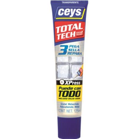 Adhesivo Total tech Ceys transparente tubo 125 ml