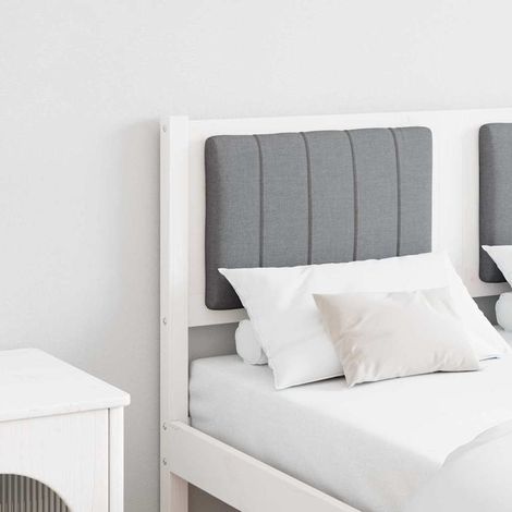 Gepolstertes Kopfteil Weiß 120 cm Massives Kiefernholz