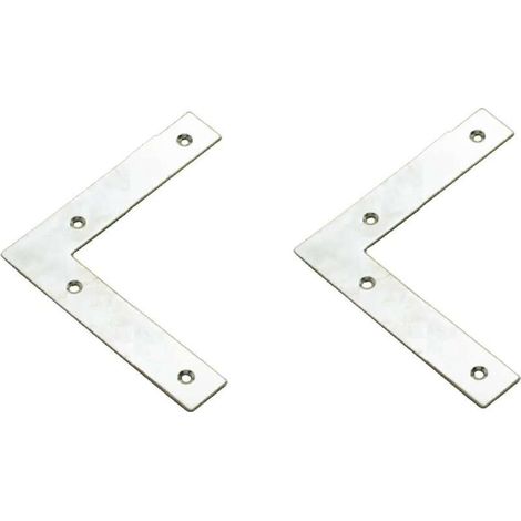 2x équerre plate simple acier 100 x 100x 16x 1,5mm fixation meuble angle bricolage
