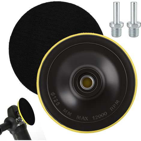 2 Pièces Plateaux de Poncage 125mm Filetage M14, 5 Pouces Plateaux Ponçage, Disque Polissage Avec Filetage M14, pour Meuleuse et Polisseuse Rotative, Métal, Verre, Bois et Réparation Automobile (1/5)