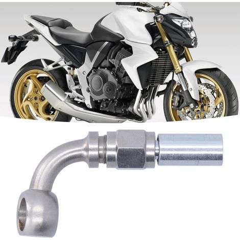 4 pièces Durite de Frein Moto 75° avec Raccord Banjo Acier Inoxydable M10 pour Ducati (1/5)