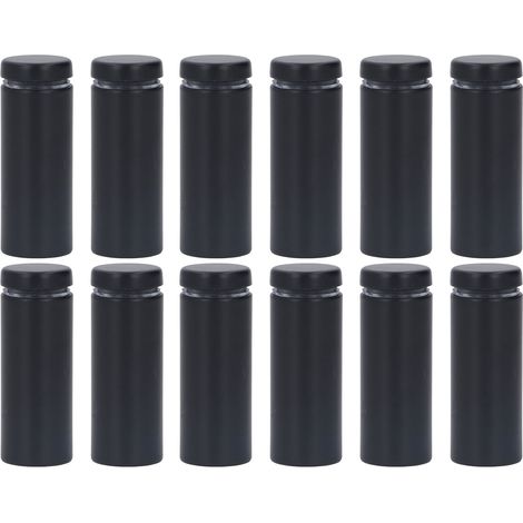 Set mit 12 Edelstahl-Abstandsschrauben, 19 x 50 mm, Wandmontage-Set für Werbedisplays