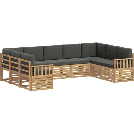 Set di divani da esterno 7 pcs Bianco e Antracite vidaXL (1/5)