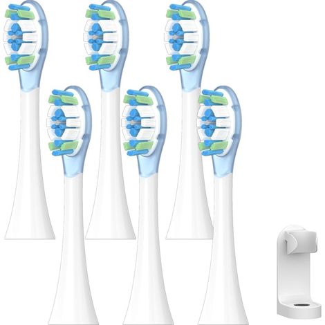 Lot de 6 têtes de brosse à dents de rechange pour brosse à dents électrique sonique Xiaomi Mijia Pro MES610/MES609 avec support de brosse à dents