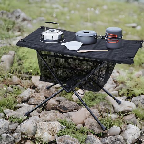 Aluminium Camp Table with Mesh Shelf (1/5)
