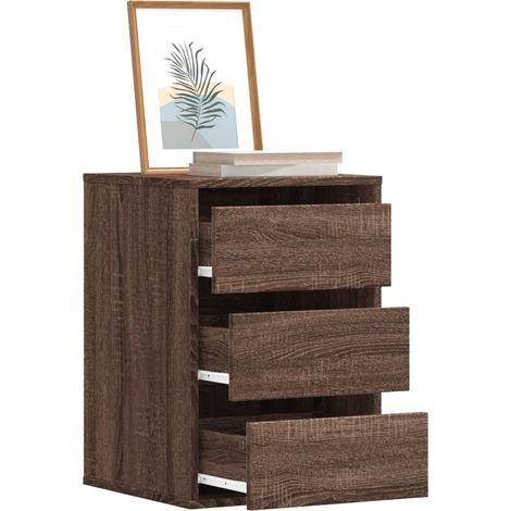 Kommode Braun Eichen-Optik 40x41x58 cm Holzwerkstoff