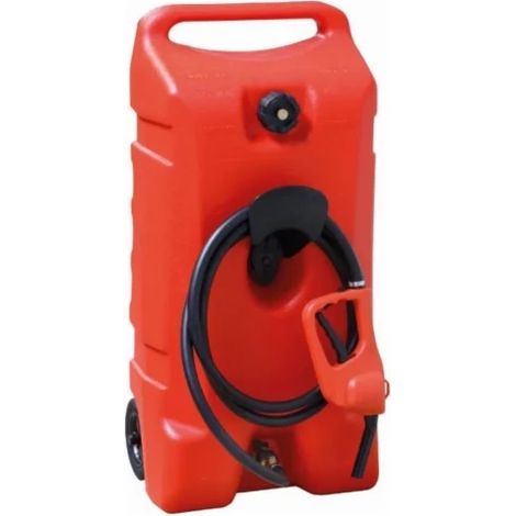 Drakkar Equipement – Ravitailleur de carburant mobile 53 litres – Polyéthylène – Pistolet avec pompe – Flexible de 3m pour essence et gasoil (1/2)