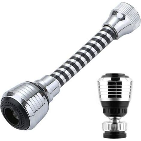2 Pièces Robinet Tubes D'Extension Mousseur,Tube De Robinet Rotatif 360 °,Accessoires De Robinetterie,Robinet Cuisine Rotatif Economie D'eau,Pour Plupart Robinets Cuisine Et Salle Bain (1/4)